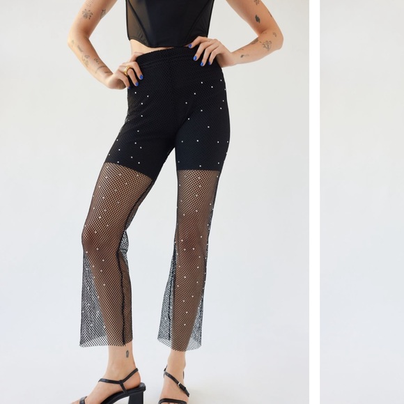 NWT Urban Outfitters Fishnet pant - Picture 1 of 4